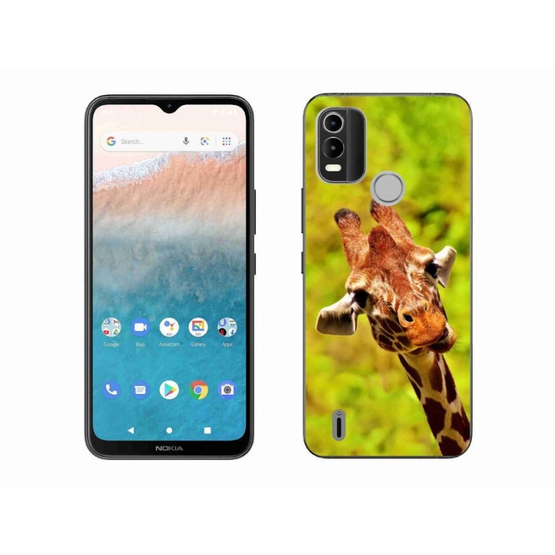 Gelový kryt mmCase na mobil Nokia C21 Plus - žirafa