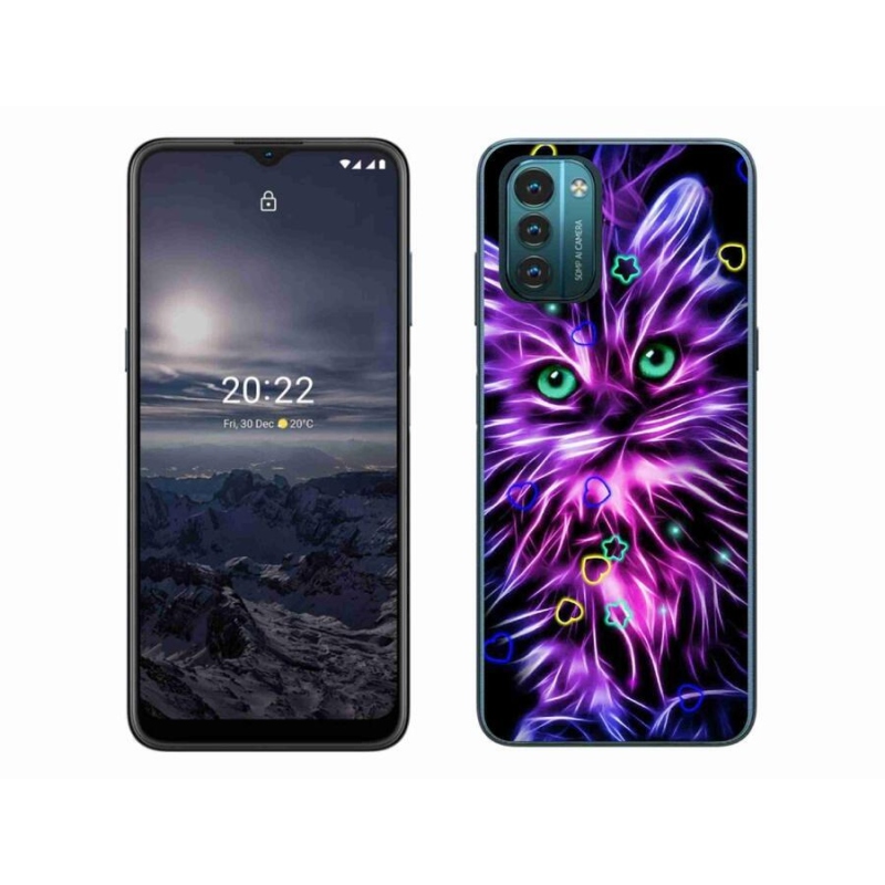 Gelový kryt mmCase na mobil Nokia G11/G21 - abstraktní kočka