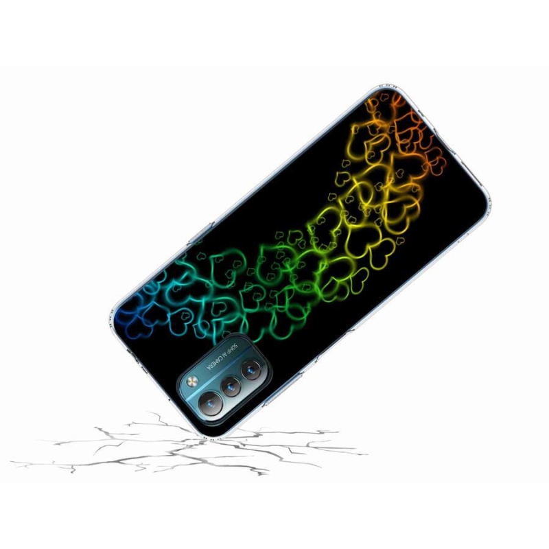 Gelový kryt mmCase na mobil Nokia G11/G21 - barevná srdíčka