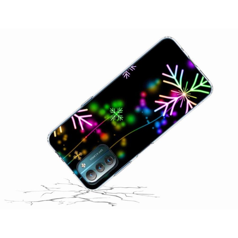 Gelový kryt mmCase na mobil Nokia G11/G21 - barevné vločky
