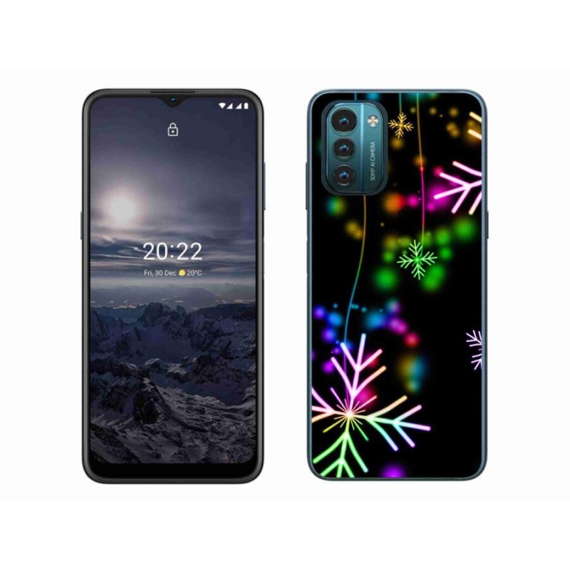 Gelový kryt mmCase na mobil Nokia G11/G21 - barevné vločky