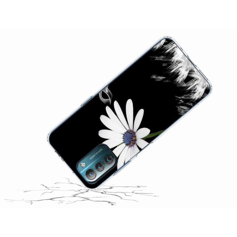 Gelový kryt mmCase na mobil Nokia G11/G21 - bílá květina