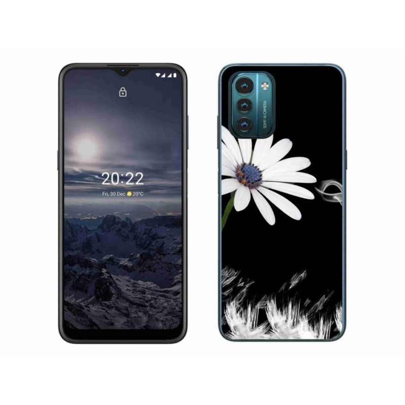 Gelový kryt mmCase na mobil Nokia G11/G21 - bílá květina