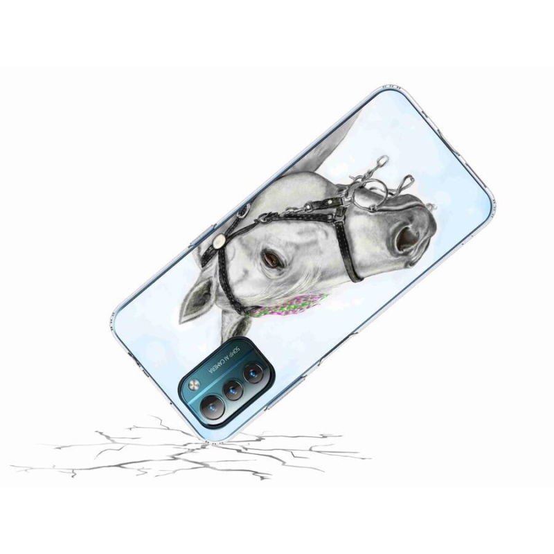 Gelový kryt mmCase na mobil Nokia G11/G21 - bílý kůň 1
