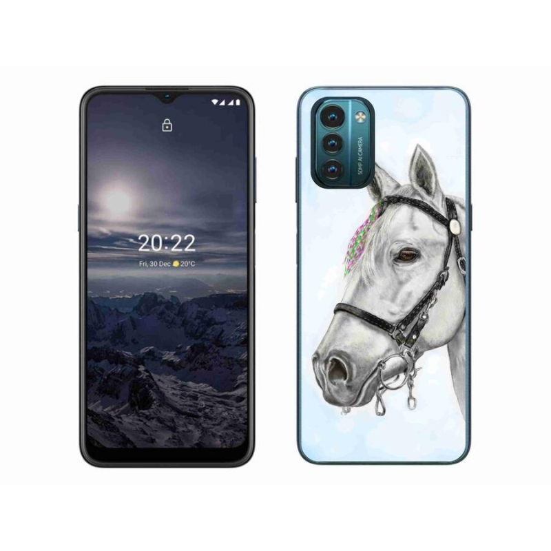 Gelový kryt mmCase na mobil Nokia G11/G21 - bílý kůň 1