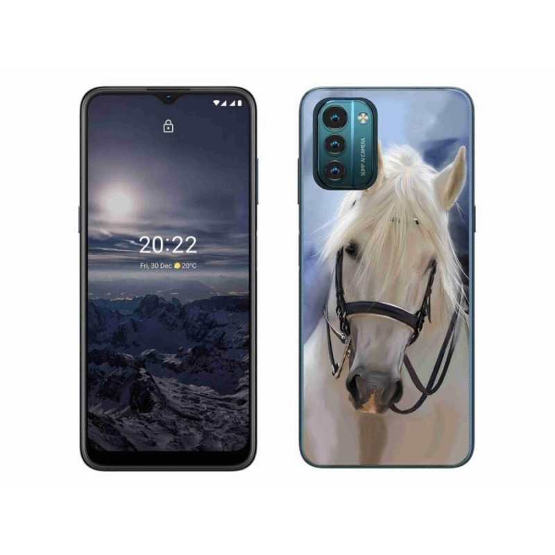 Gelový kryt mmCase na mobil Nokia G11/G21 - bílý kůň