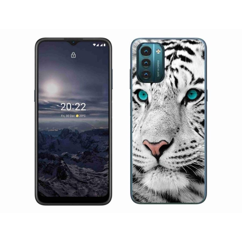 Gelový kryt mmCase na mobil Nokia G11/G21 - bílý tygr