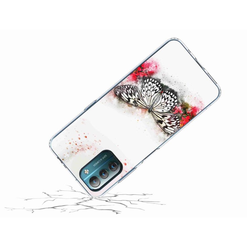 Gelový kryt mmCase na mobil Nokia G11/G21 - černobílý motýl