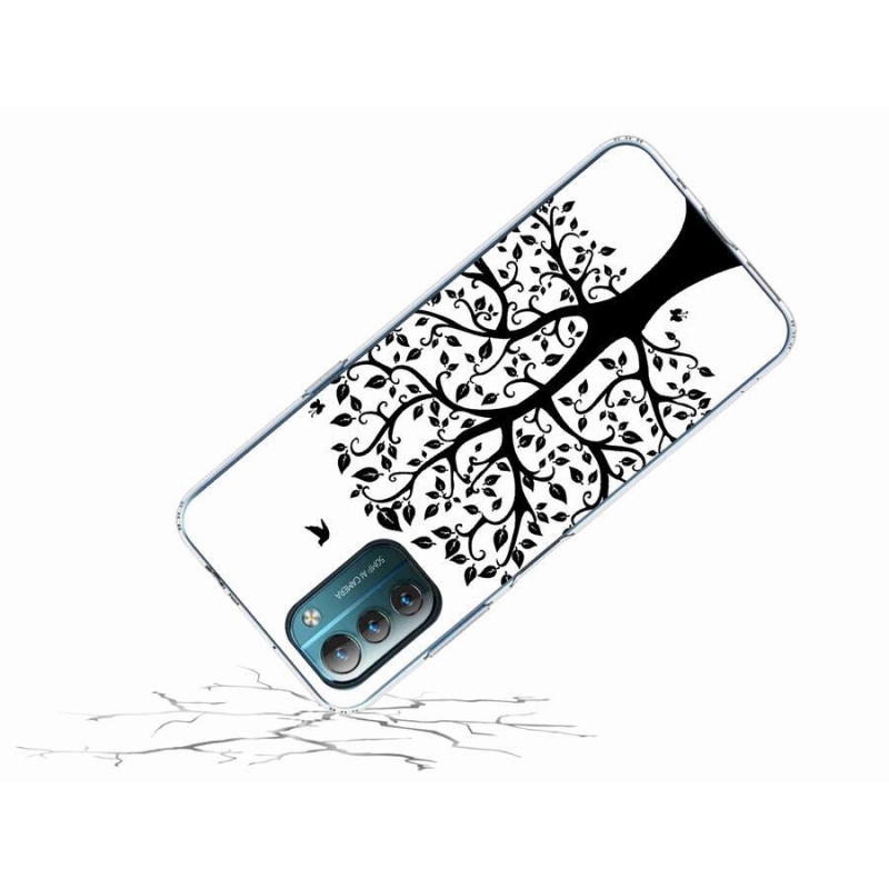 Gelový kryt mmCase na mobil Nokia G11/G21 - černobílý strom