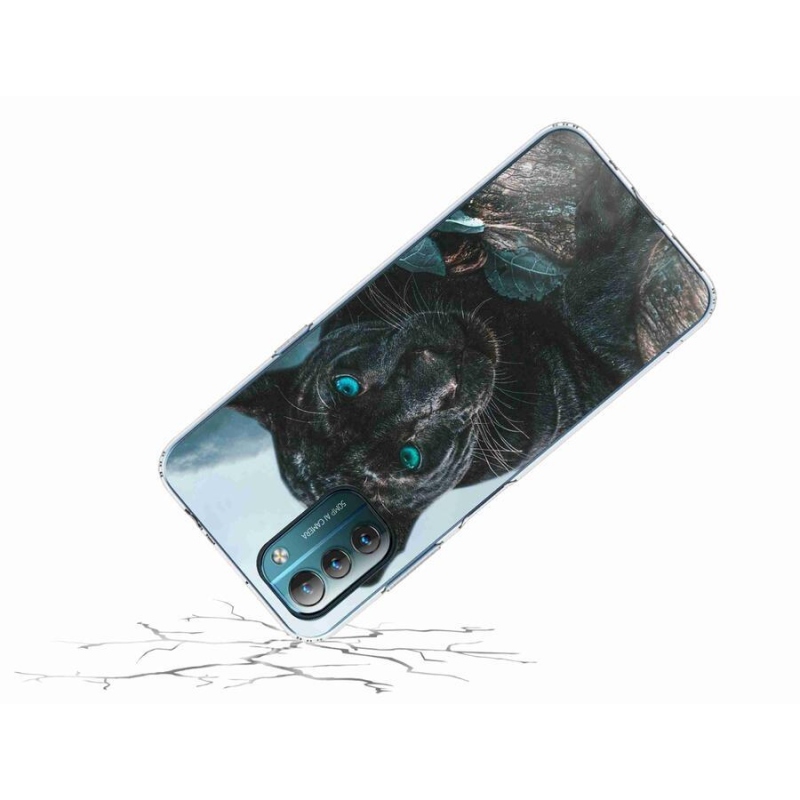 Gelový kryt mmCase na mobil Nokia G11/G21 - černý panter