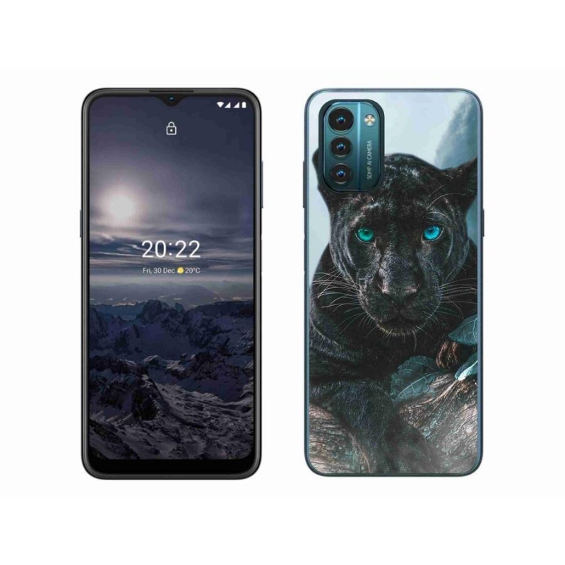 Gelový kryt mmCase na mobil Nokia G11/G21 - černý panter