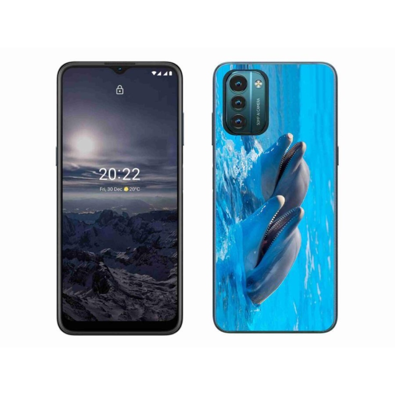 Gelový kryt mmCase na mobil Nokia G11/G21 - delfíni