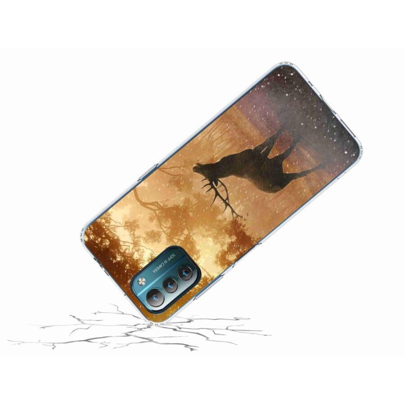 Gelový kryt mmCase na mobil Nokia G11/G21 - jelen v říji