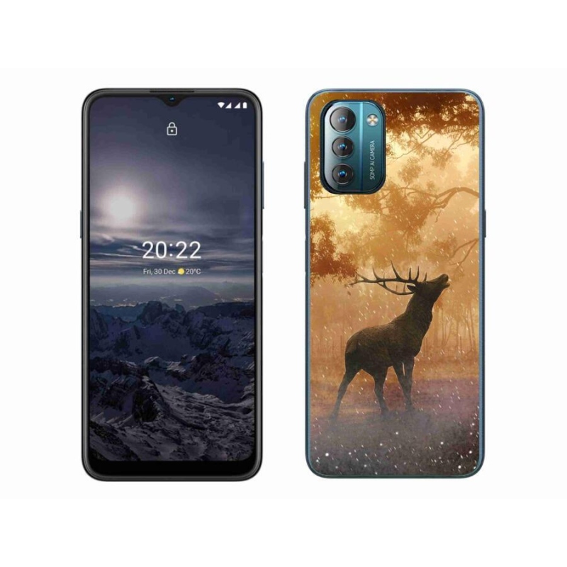 Gelový kryt mmCase na mobil Nokia G11/G21 - jelen v říji