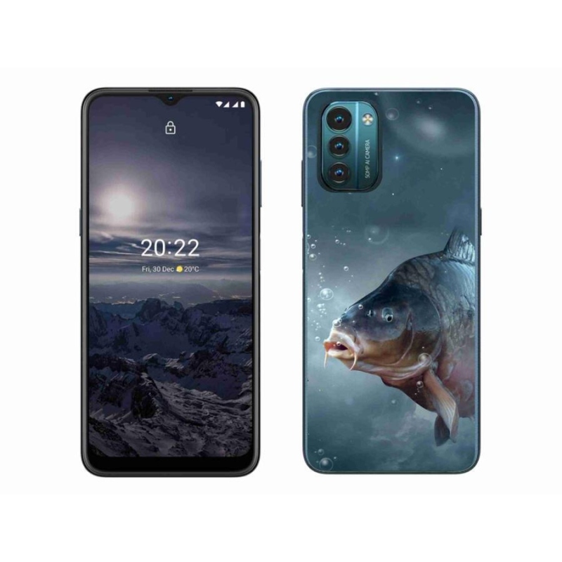 Gelový kryt mmCase na mobil Nokia G11/G21 - kapr a bublinky