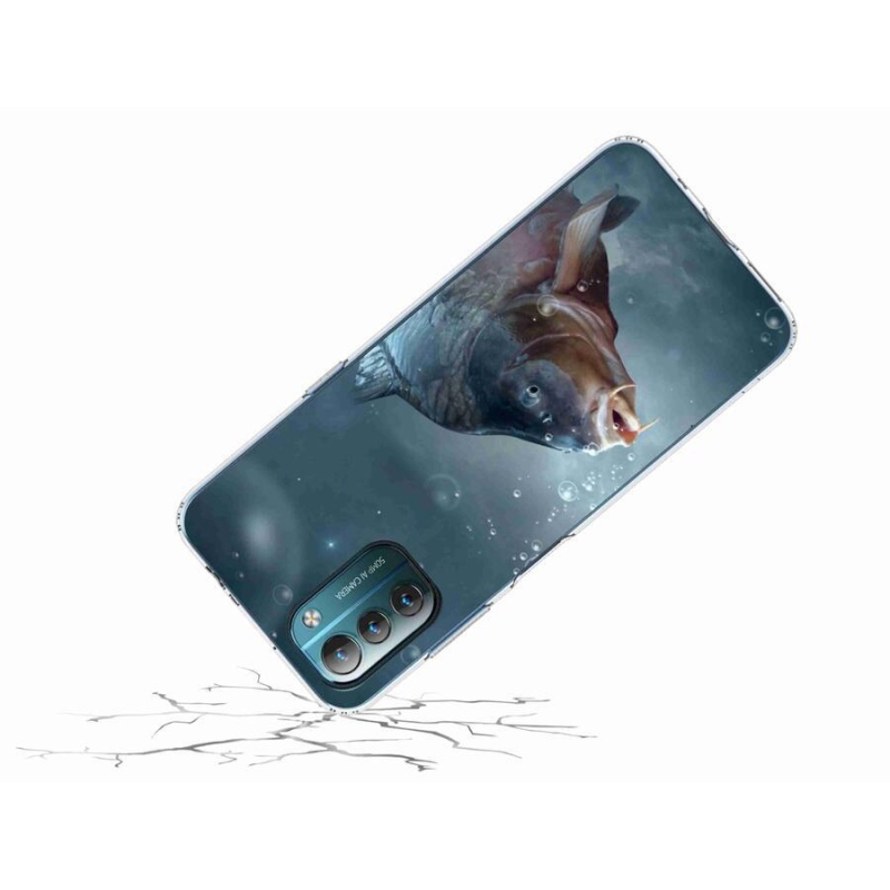 Gelový kryt mmCase na mobil Nokia G11/G21 - kapr a bublinky