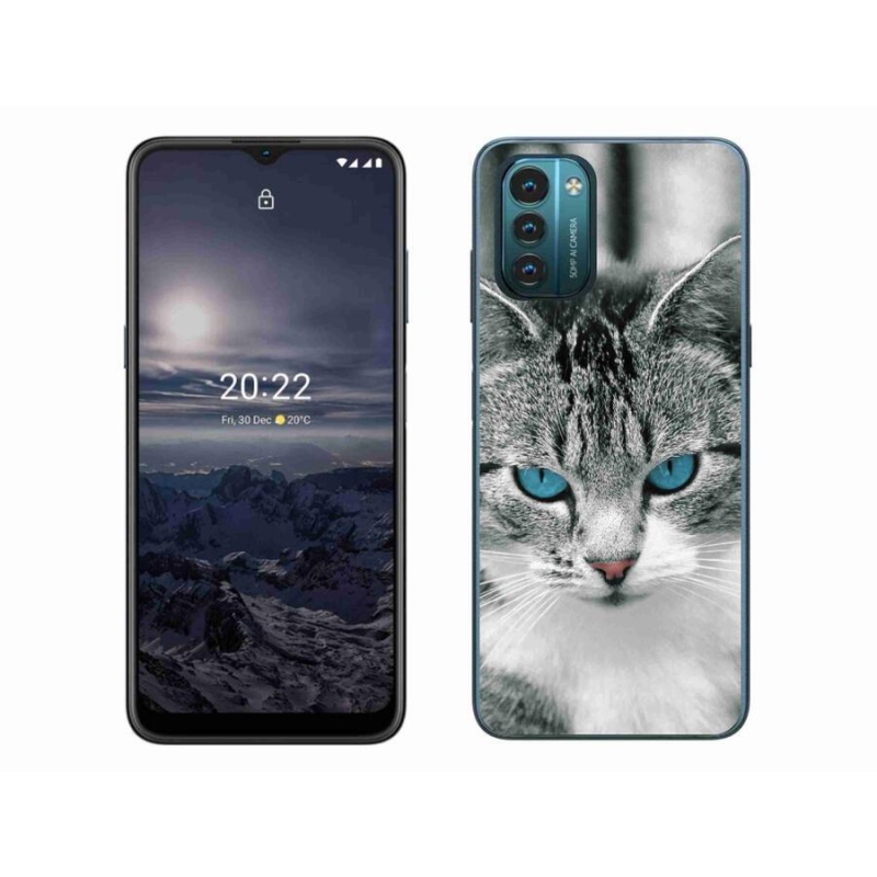 Gelový kryt mmCase na mobil Nokia G11/G21 - kočičí pohled 1