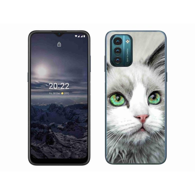 Gelový kryt mmCase na mobil Nokia G11/G21 - kočičí pohled