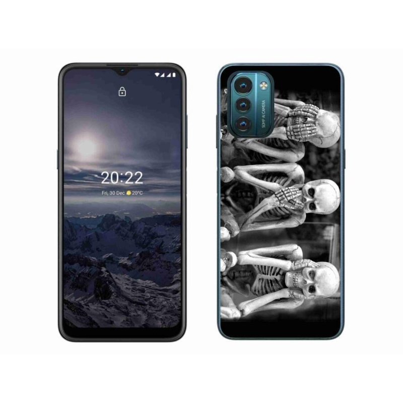 Gelový kryt mmCase na mobil Nokia G11/G21 - kostlivci