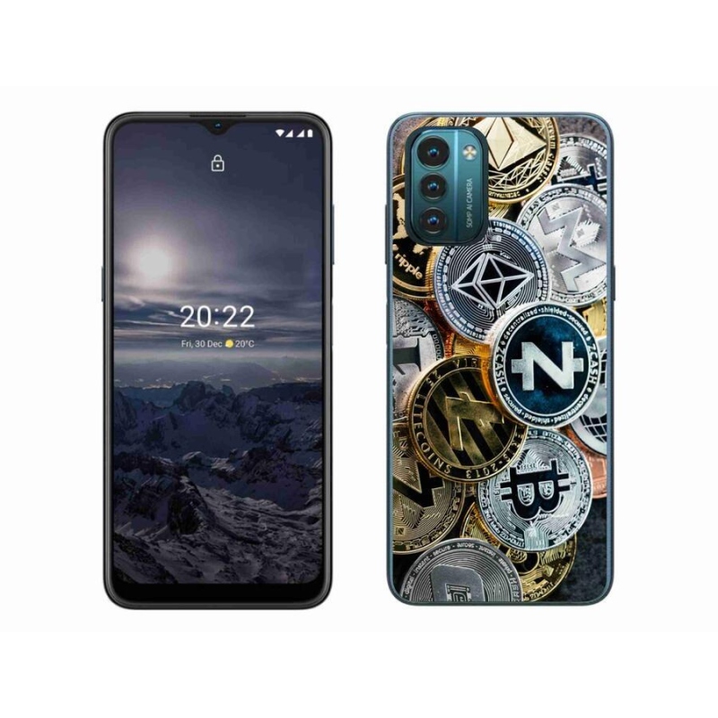 Gelový kryt mmCase na mobil Nokia G11/G21 - kryptoměny