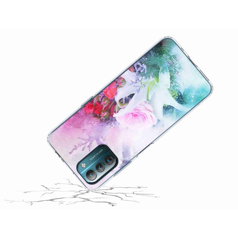 Gelový kryt mmCase na mobil Nokia G11/G21 - květiny 4