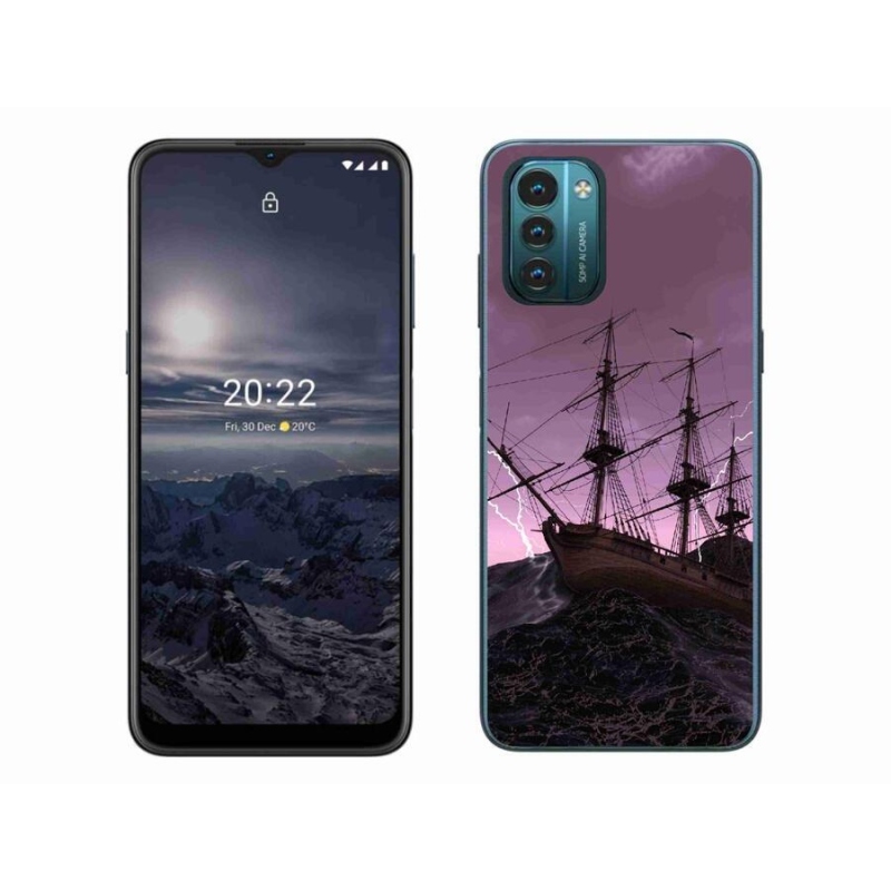 Gelový kryt mmCase na mobil Nokia G11/G21 - loď v bouři