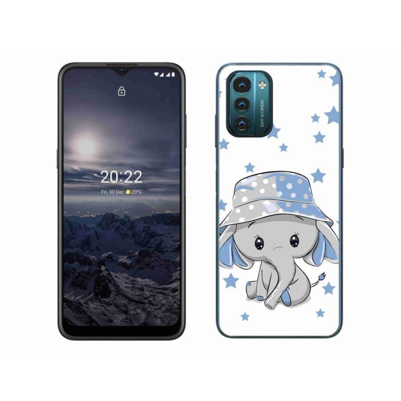 Gelový kryt mmCase na mobil Nokia G11/G21 - modrý slon