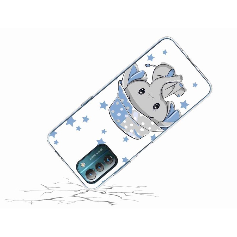 Gelový kryt mmCase na mobil Nokia G11/G21 - modrý slon