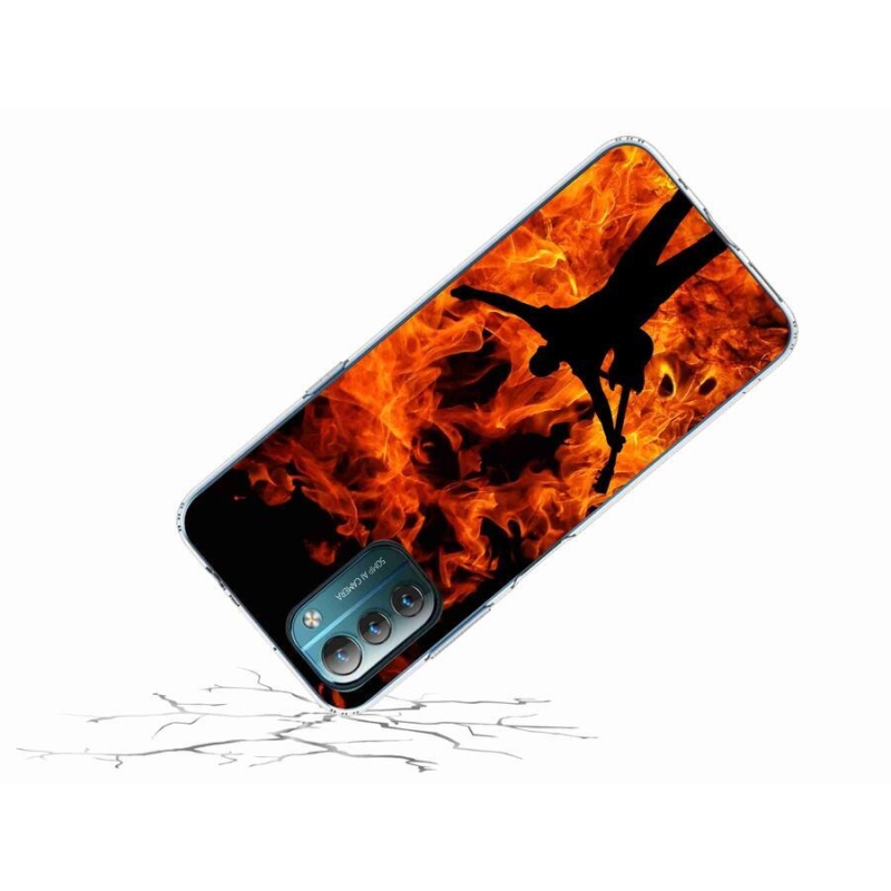 Gelový kryt mmCase na mobil Nokia G11/G21 - muzikant a oheň
