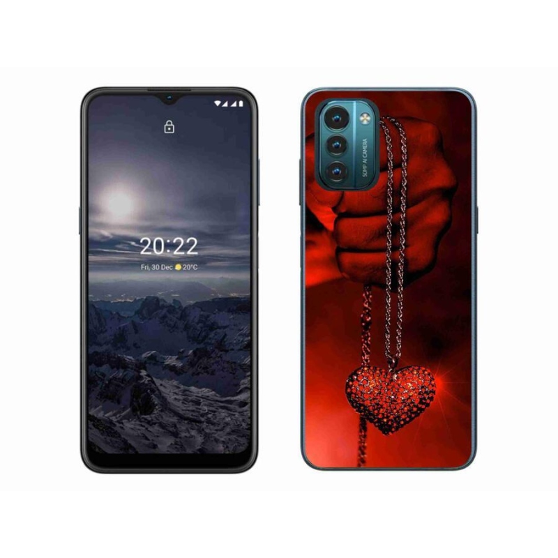 Gelový kryt mmCase na mobil Nokia G11/G21 - náhrdelník