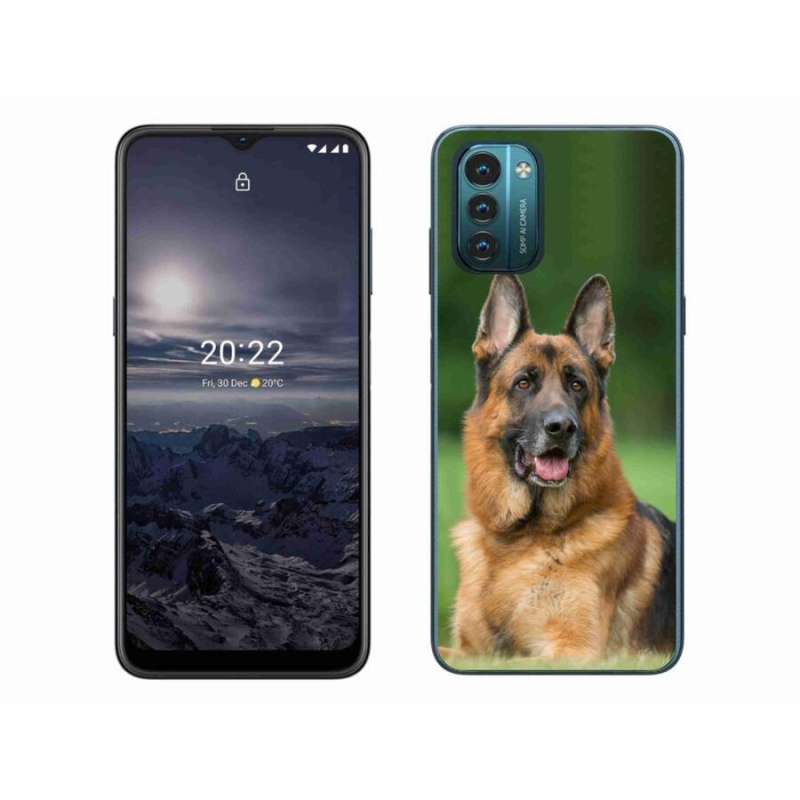 Gelový kryt mmCase na mobil Nokia G11/G21 - německý ovčák