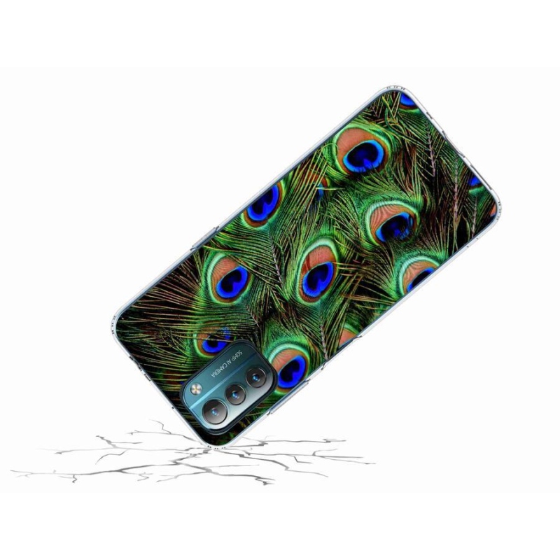 Gelový kryt mmCase na mobil Nokia G11/G21 - paví peří