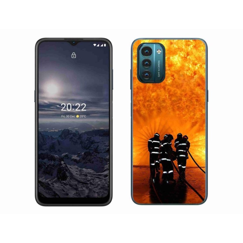 Gelový kryt mmCase na mobil Nokia G11/G21 - požár