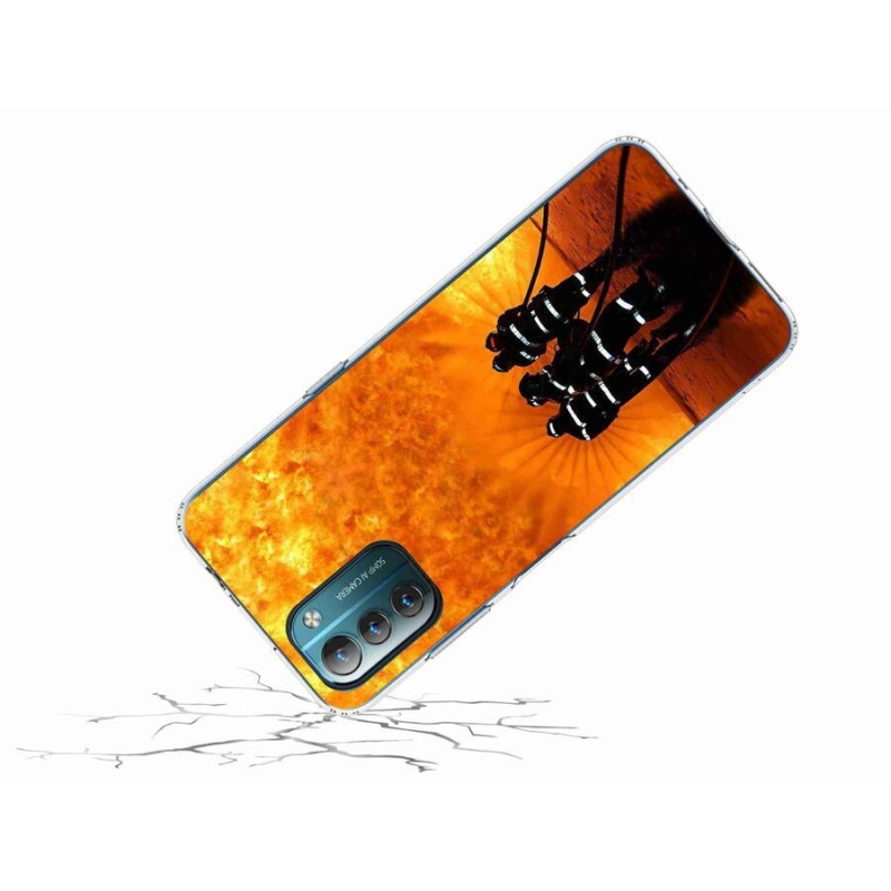 Gelový kryt mmCase na mobil Nokia G11/G21 - požár