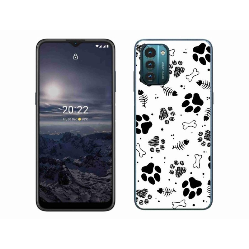 Gelový kryt mmCase na mobil Nokia G11/G21 - psí tlapky 1