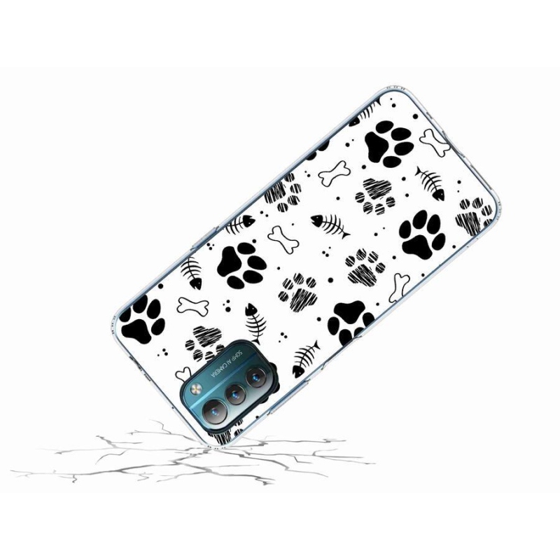 Gelový kryt mmCase na mobil Nokia G11/G21 - psí tlapky 1