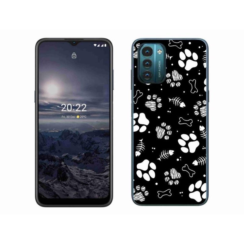 Gelový kryt mmCase na mobil Nokia G11/G21 - psí tlapky
