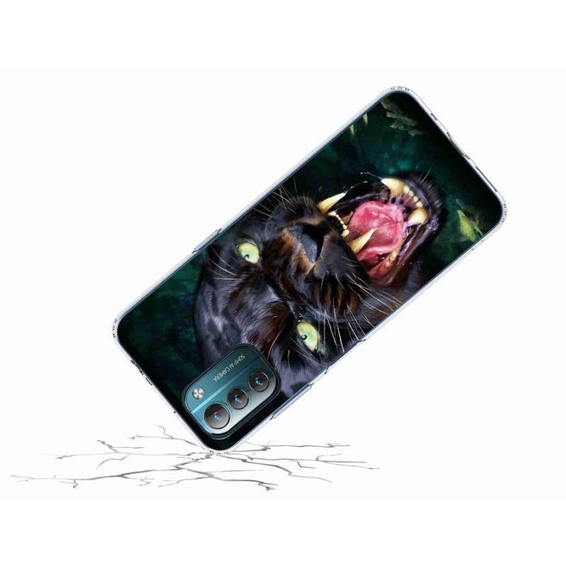 Gelový kryt mmCase na mobil Nokia G11/G21 - rozzuřený černý panter