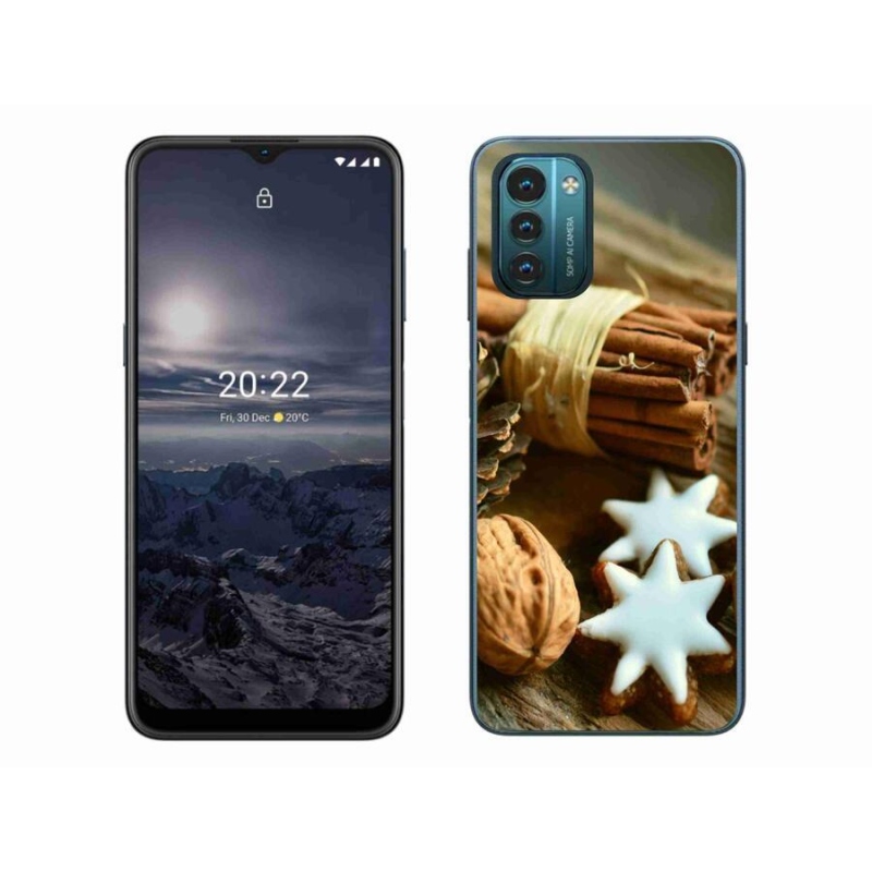 Gelový kryt mmCase na mobil Nokia G11/G21 - skořice a perníčky