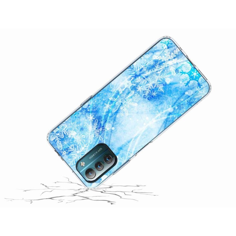 Gelový kryt mmCase na mobil Nokia G11/G21 - sněhové vločky