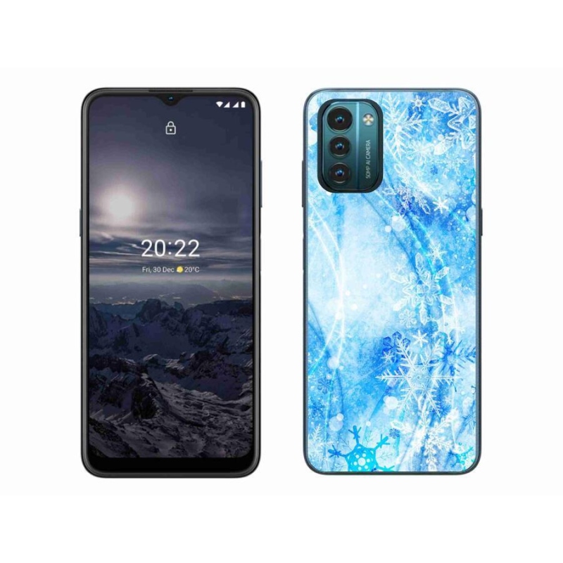 Gelový kryt mmCase na mobil Nokia G11/G21 - sněhové vločky
