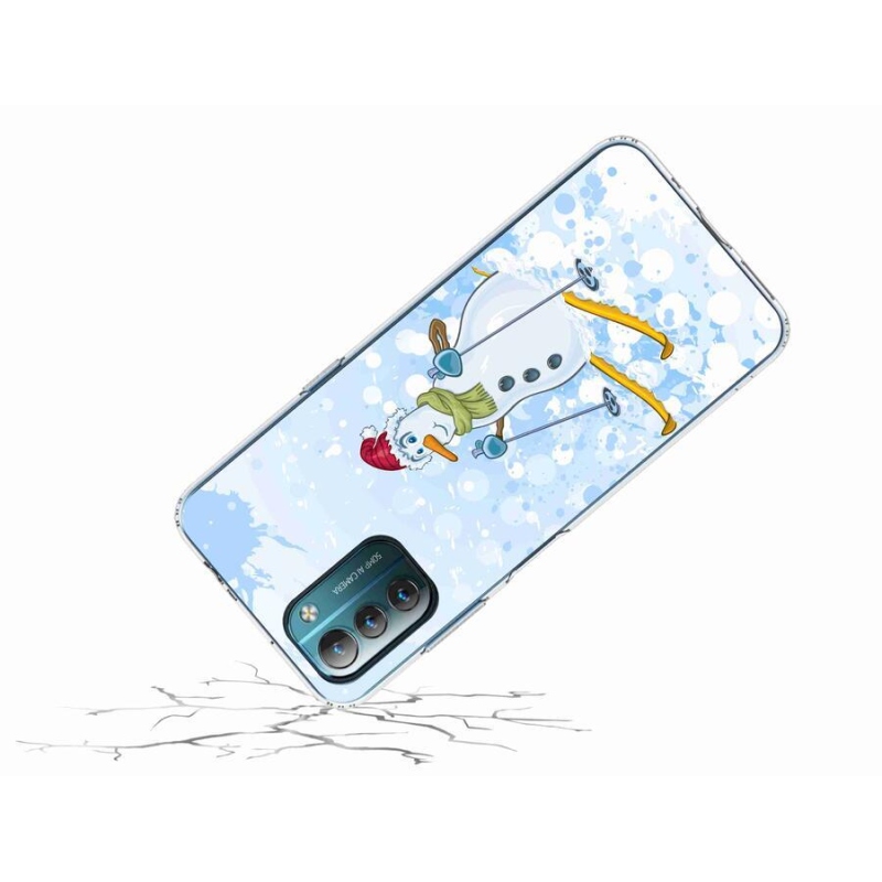 Gelový kryt mmCase na mobil Nokia G11/G21 - sněhulák