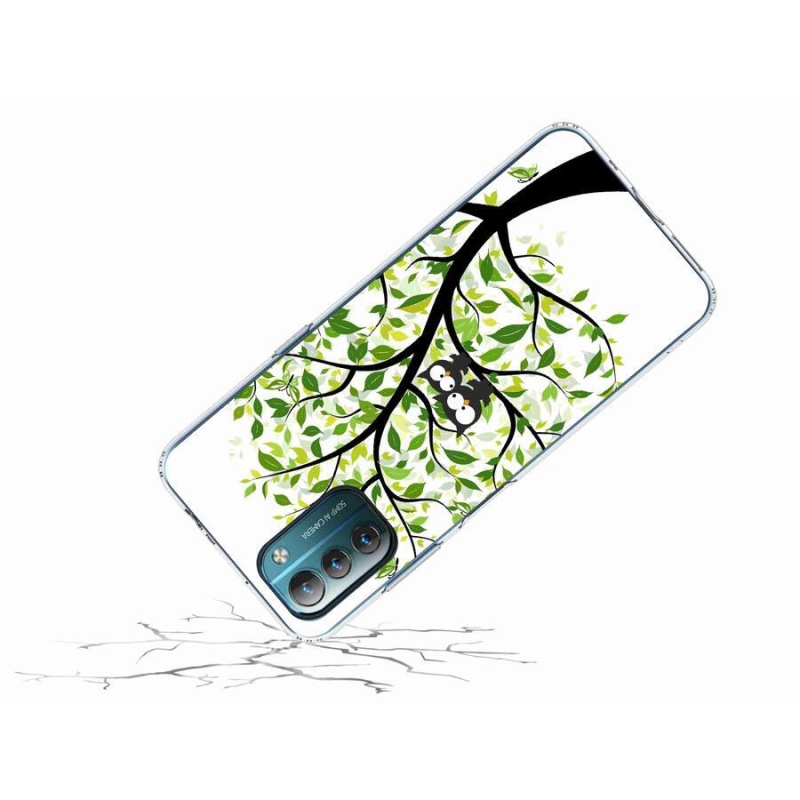 Gelový kryt mmCase na mobil Nokia G11/G21 - sovičky na stromě