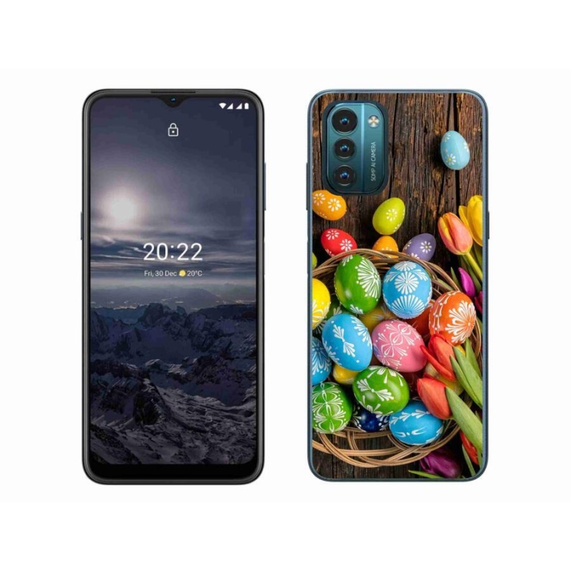 Gelový kryt mmCase na mobil Nokia G11/G21 - velikonoční vajíčka