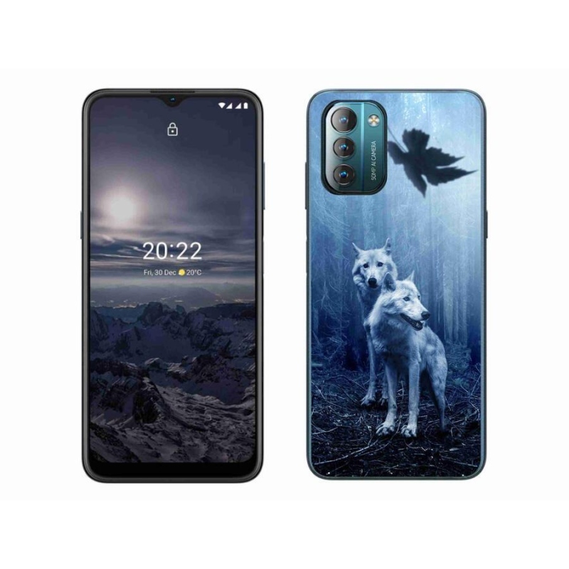 Gelový kryt mmCase na mobil Nokia G11/G21 - vlci v lese