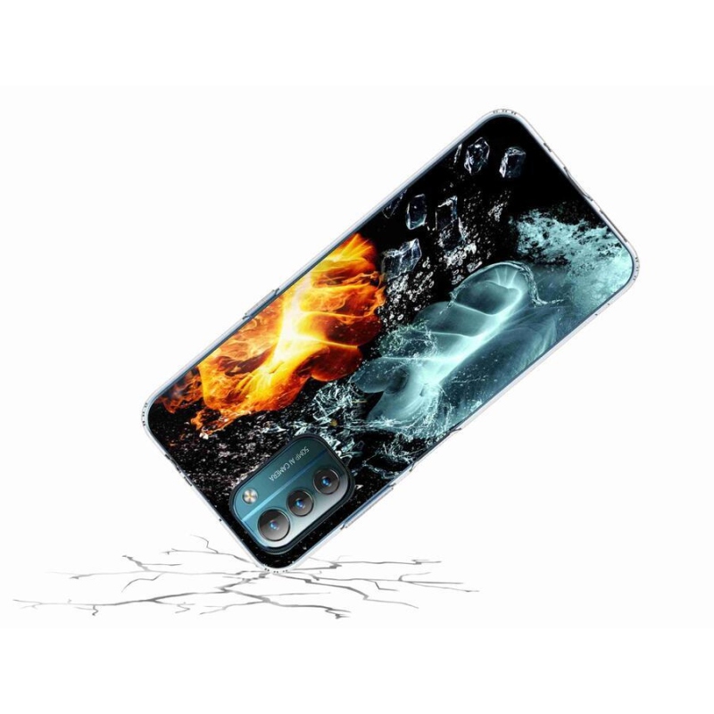 Gelový kryt mmCase na mobil Nokia G11/G21 - voda a oheň