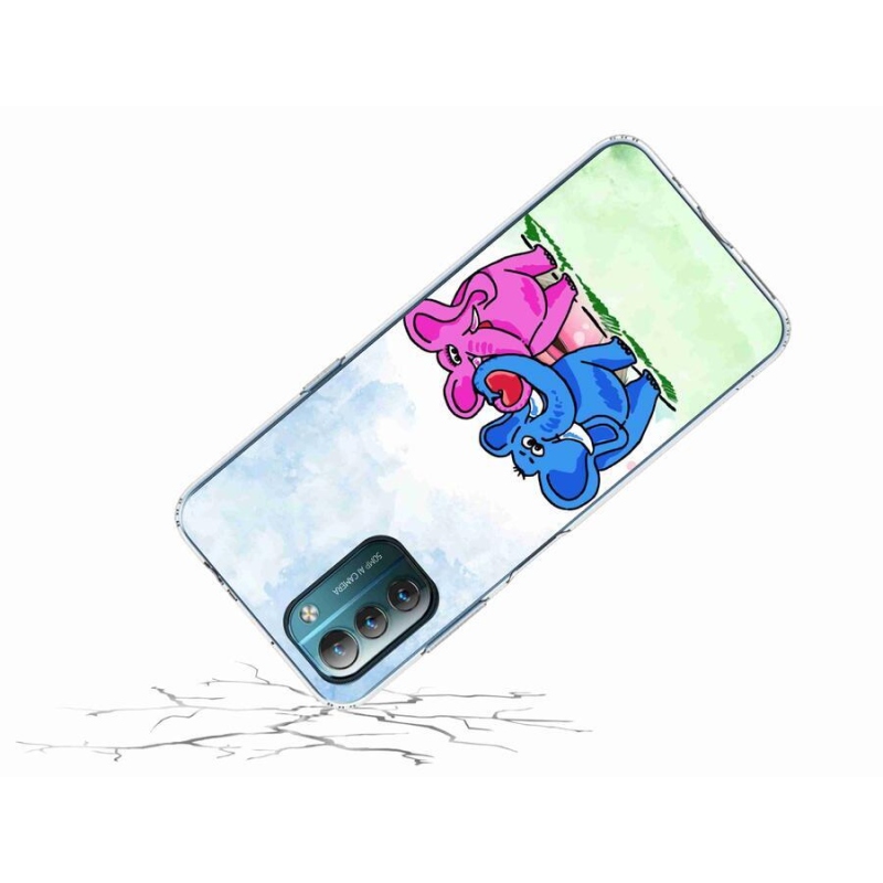 Gelový kryt mmCase na mobil Nokia G11/G21 - zamilovaní sloni