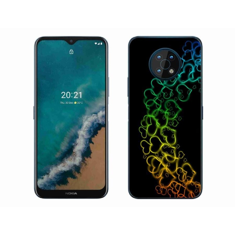 Gelový kryt mmCase na mobil Nokia G50 - barevná srdíčka