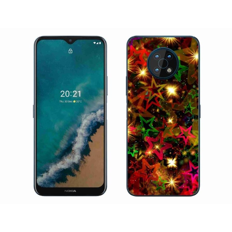 Gelový kryt mmCase na mobil Nokia G50 - barevné hvězdičky