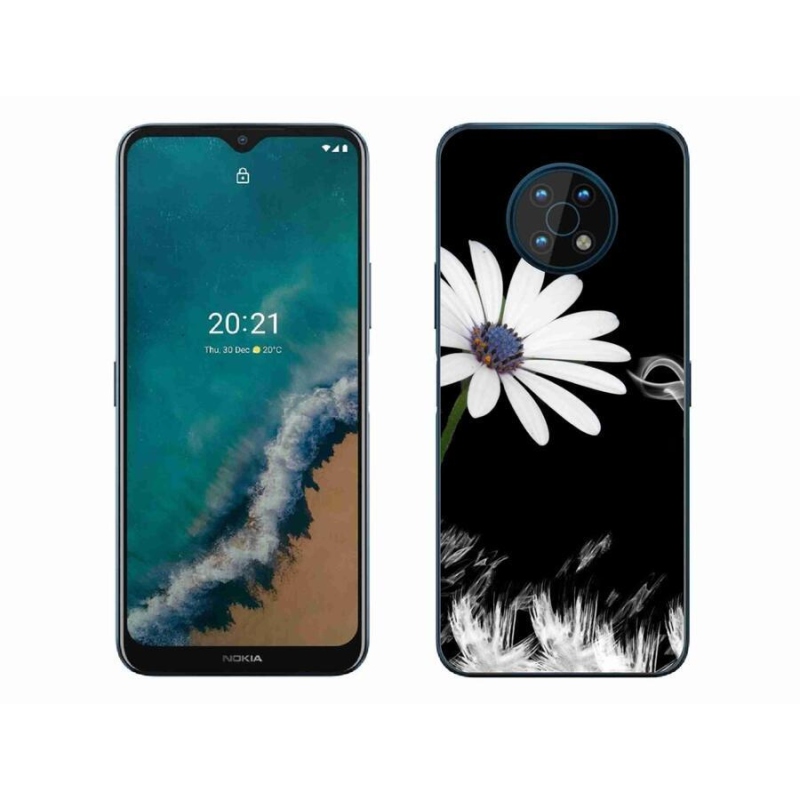 Gelový kryt mmCase na mobil Nokia G50 - bílá květina